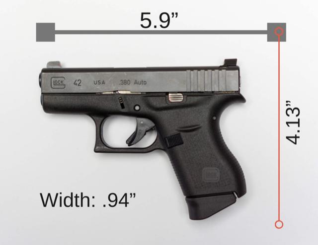 Glock 42 Dimensions