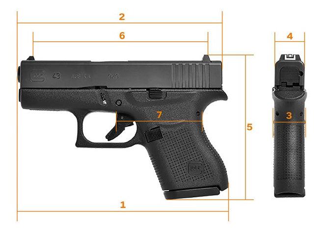 Glock 43 Dimensions