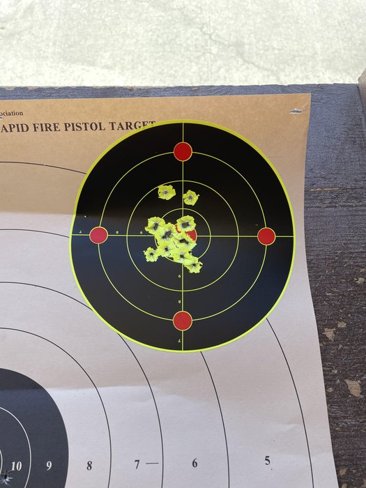 7-yard 10 shots best grouping. 1 year progress. : r/Glocks