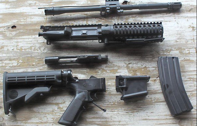 Windham Weaponry RMCS-4 Multi-Caliber Rifle Kit | An Official ... (breakdown image showing multicaliber barrels and components illustrating configurable barrel lengths and accessories)