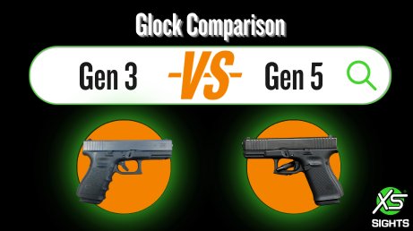 Glock Gen 3 vs Glock Gen 5 comparison image (side-by-side visual highlighting differences between generations)