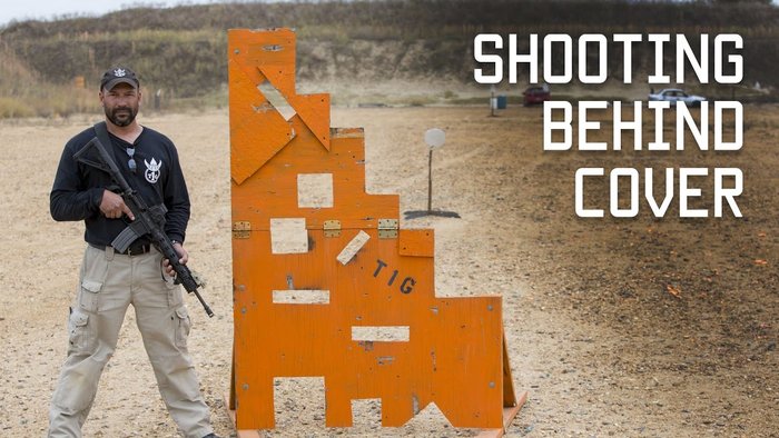 How to Shoot from Behind Cover or Barricade (Tactical Rifleman) — thumbnail likely showing a shooter engaging from behind cover/barricade, illustrating movement, use of cover and CQB basics.