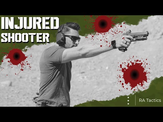 How to clear handgun malfunctions with one hand. One hand shooting (thumbnail showing one-handed malfunction-clear technique)