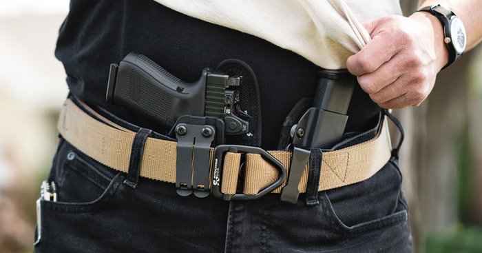 The Three Pillars of Everyday Carry: Holster, Mag Carrier, and ... (holster and magazine carrier layout representing carry setup and EDC recommendations)